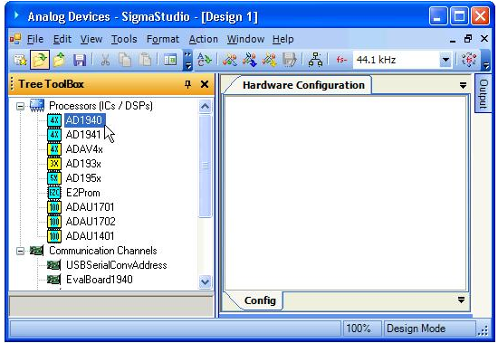 To insert a processor (IC/DSP) into your design: