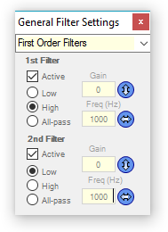 First Order Filters