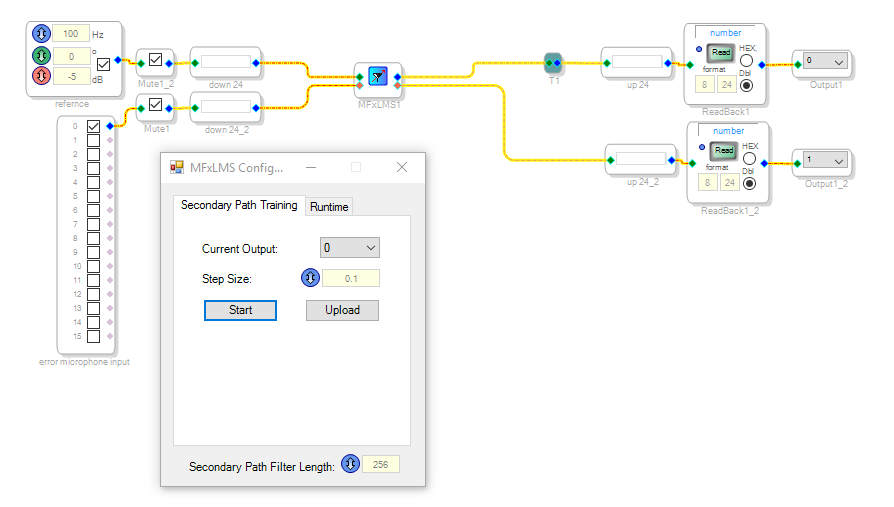Active Noise Cancellation using MFXLMS filter