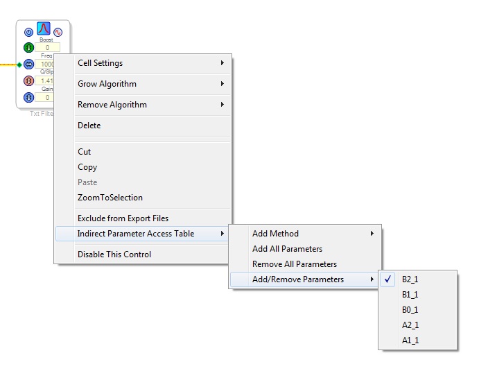 Context Menu Options