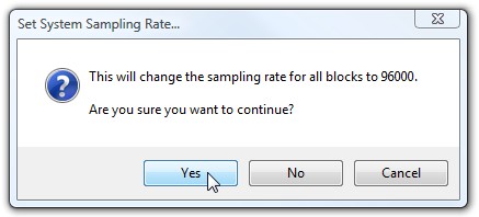 Setting Software Sample Rate