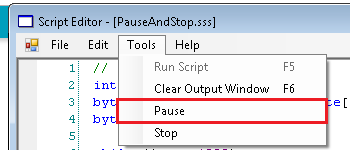 Pause and Resume a Script